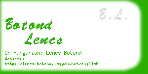 botond lencs business card